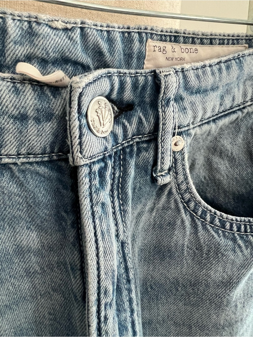 Rag & Bone Featherweight Logan Straight wide Leg Jeans - Picture 3 of 10